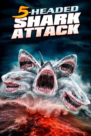 5 Headed Shark Attack Poster